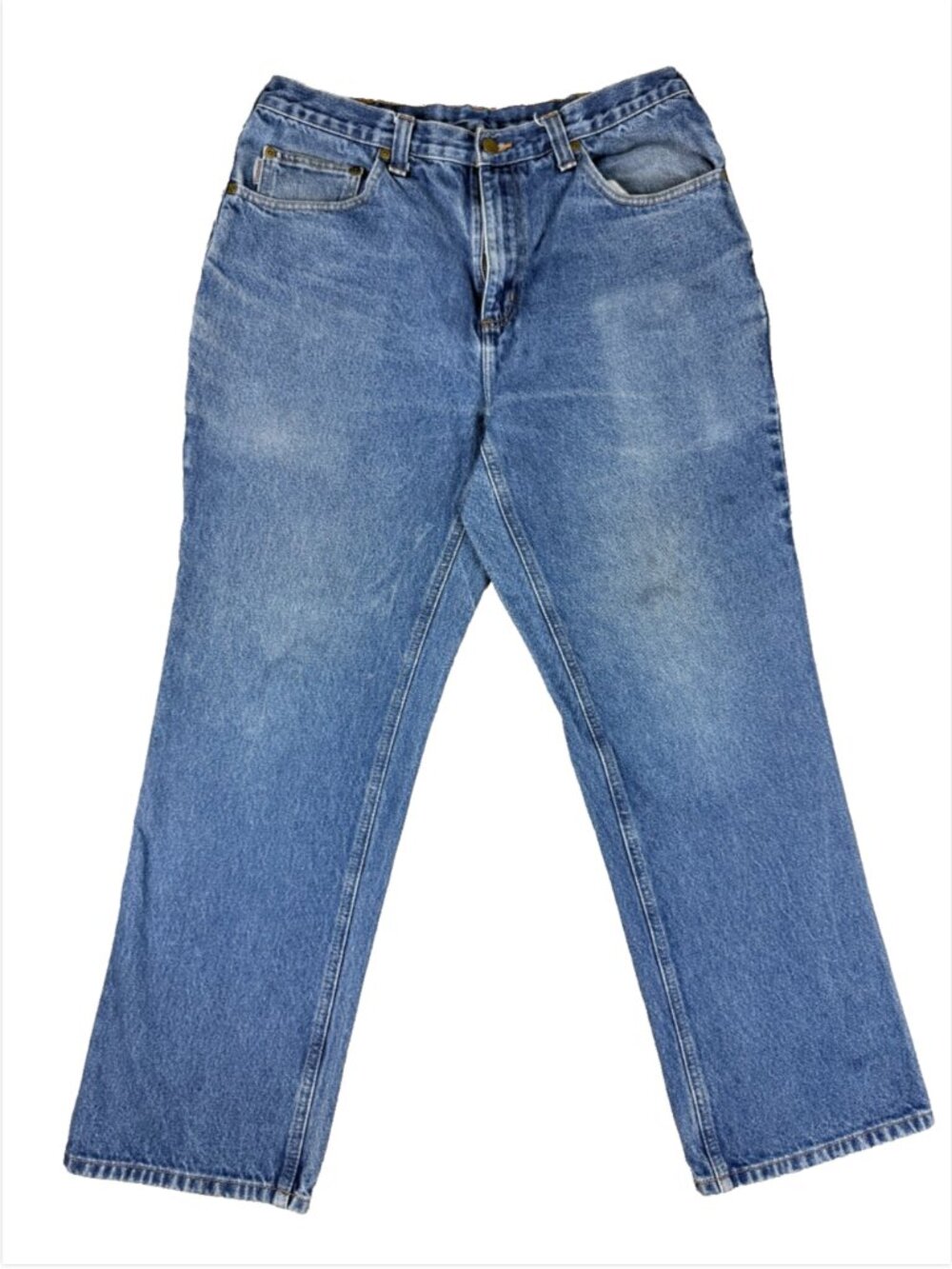 Carhartt Relaxed Fit Blue Denim Workwear Jeans - Men Size 34 X 30